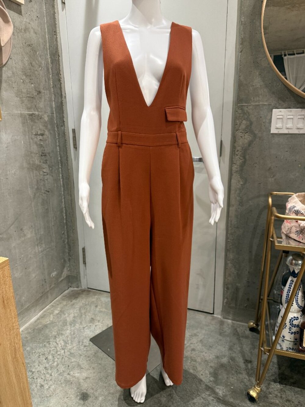 United Colors of Benetton Wide-Leg Jumpsuit — Burnt Orange